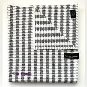 🎁1PC Hotel Balfour Bath Sheet - 34” x 64” - Textured Heather Gray and Off White